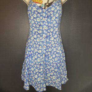 Floral button up mini dress